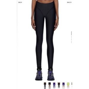 NWT District Vision Tights Womens L Black Athletic Tara Long Pockets Performance